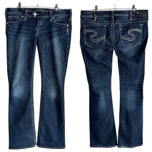 Silver Jeans Tuesday Midrise Bootcut Womens 31/33 Dark Wash Blue Denim Flare